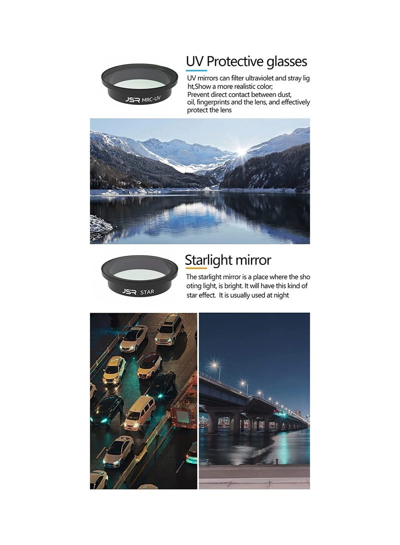 SYOSI Lens Filter for DJI Avata, for DJI Avata UV CPL ND NDPL Star Night Lens Filter Accessories (NDPL8+16+32+64), 4 Pcs