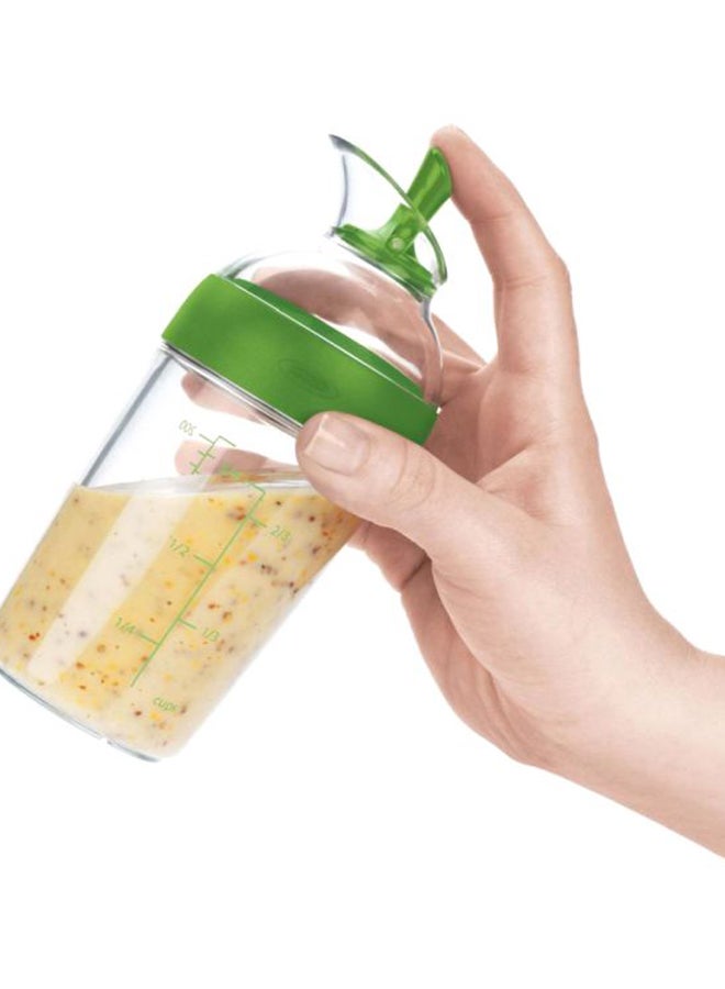 Salad Dressing Shaker Green/Clear 6.3x6.3x22cm