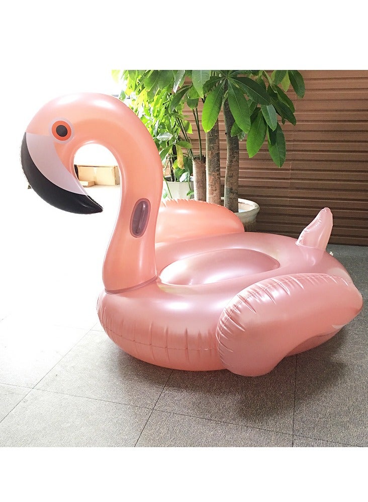 Float thickened 190CM rose gold flamingo floating bed adult water mount 150 * 140 * 110CM