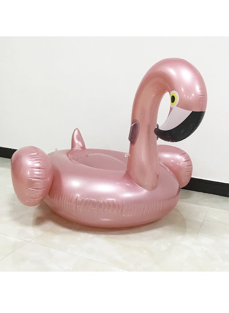 Float thickened 190CM rose gold flamingo floating bed adult water mount 150 * 140 * 110CM