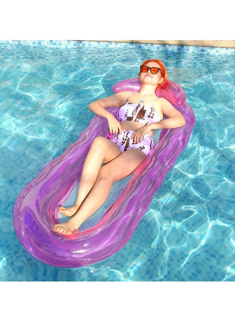 Inflatable armrests, backrest, floating sand bed, outdoor water adult folding mesh recliner, hammock, 150 * 75cm