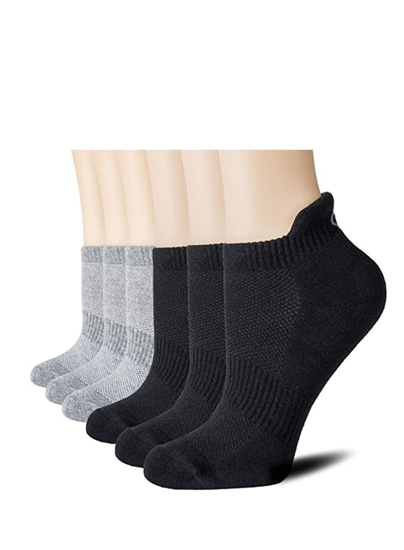 Socks, Athletic Running Socks Low Cut Sports Tab Socks for Men and Women Sports Socks, Pure Cotton, Breathable, Comfortable, High-Quality Athletic Socks (6 Pairs)