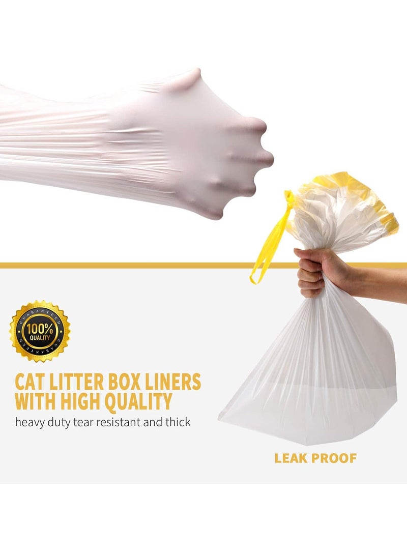 Cat Litter Box Liners, 14 Count Jumbo Extra Durable Large Drawstring Kitty Litter Pan Bags Cat Waste Litter Bags Pet Cat Supplies (36