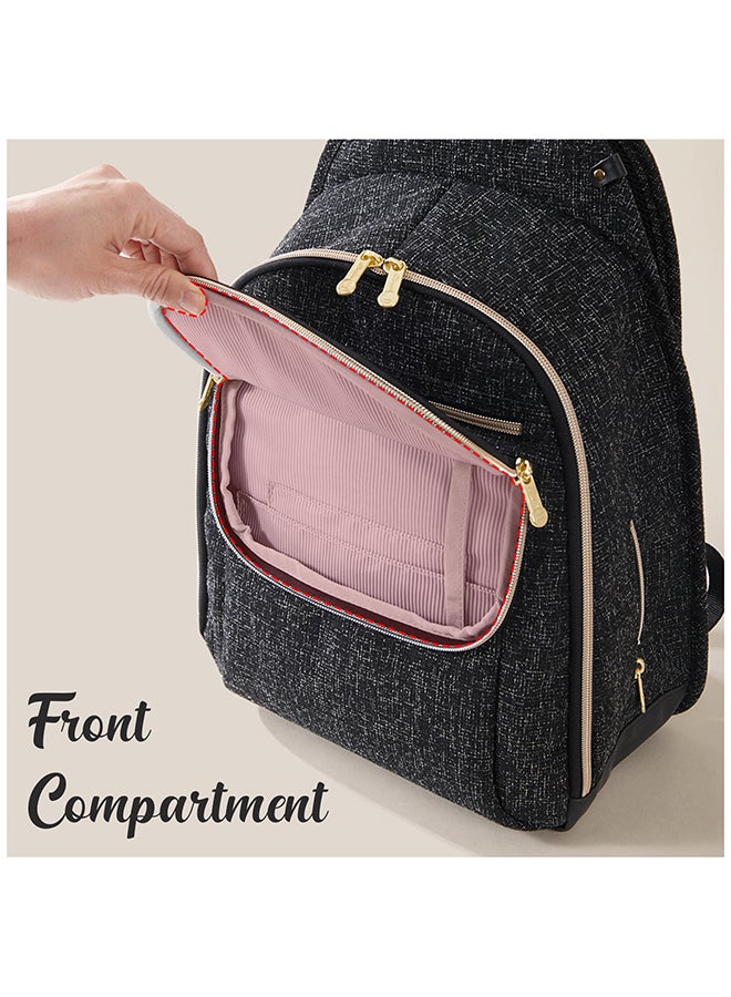 Fashion Compact Diaper Backpack - Black