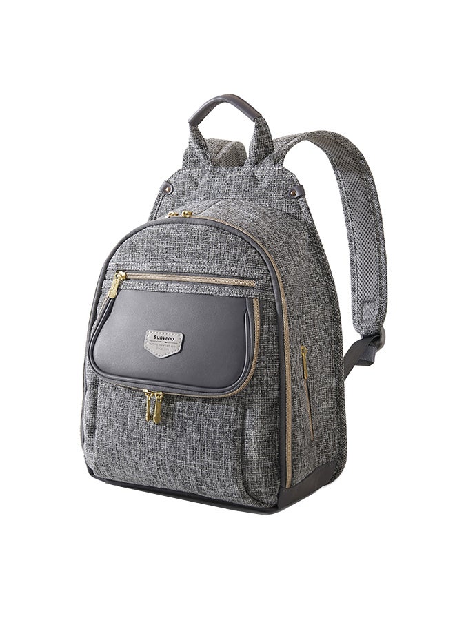 Fashion Compact Diaper Backpack - Grey
