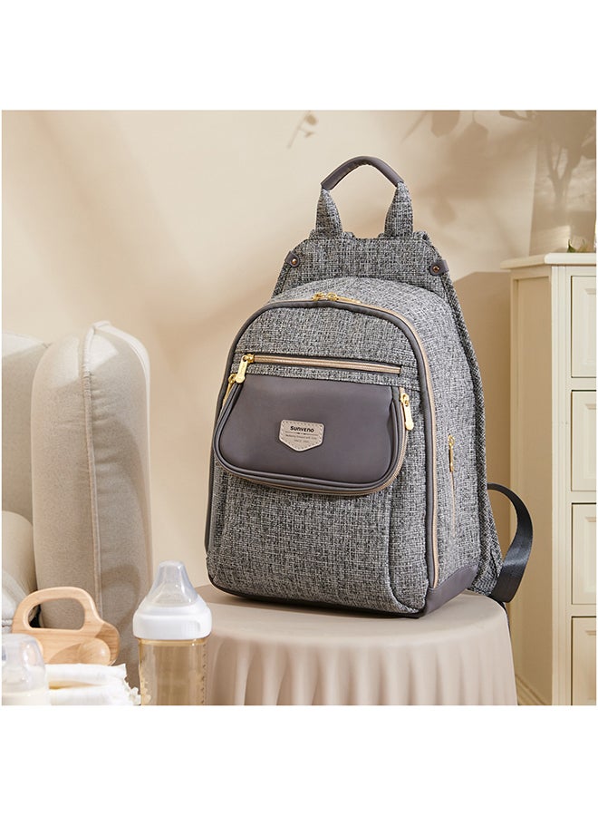 Fashion Compact Diaper Backpack - Grey