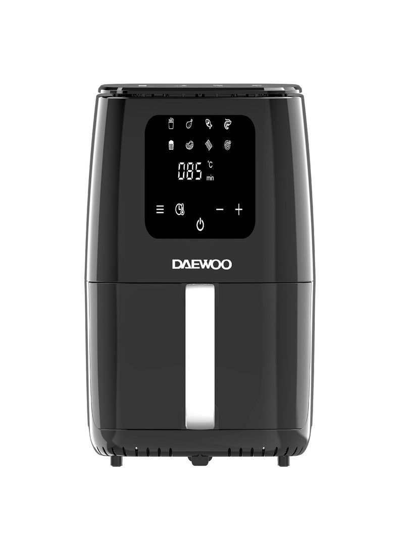 Air Fryer Capacity With 360 Degree Rapid And Even Heat Circulation, 8 Cooking Presets, Led touch Panel 4.5 L 1600 W DAF-8301 Black