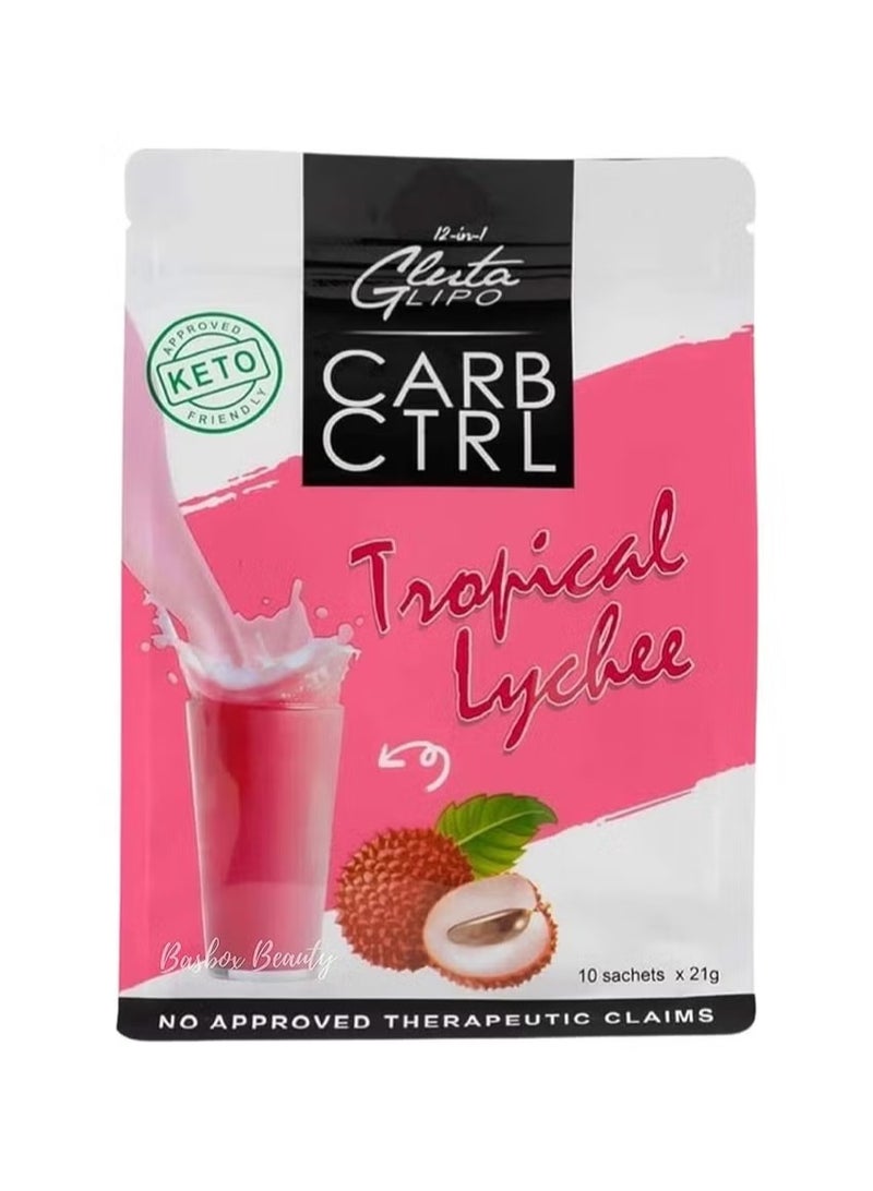 Glutalipo 12 in 1 CARB CTRL, 10 Sachets (Tropical Lychee)