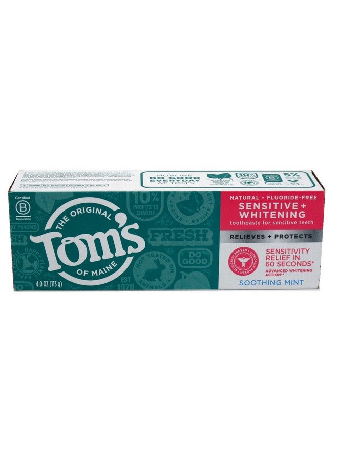 Om'S Of Maine Sensitive + Whitening Fluoridefree Toothpaste 4.0Oz