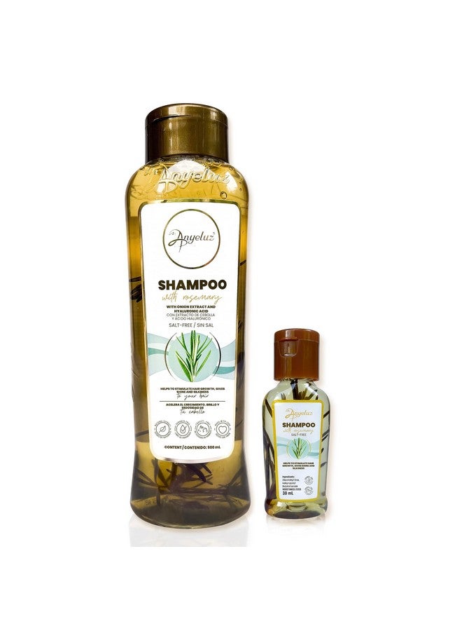 Nyeluz Kit Duo Rosemary Shampoo + Mini Travel Size ; With Onion Extract ; Hyaluronic Acid And Rosemary