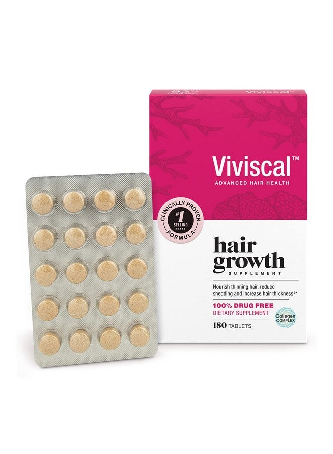 Iviscal Hair Growth Supplements For Women Clinically Proven Hair Growth Product With Proprietary Collagen Complex Results Of Thicker Fuller Hair Nourish Hair Loss 180 Tablets 3 Month Supply