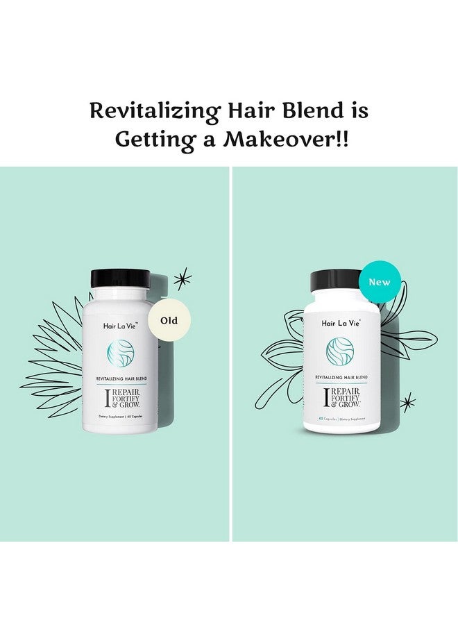Air La Vie Revitalizing Blend Hair Growth Vitamins For Women To Support Health Of Hair Supplements W/Biotin Collagen & Saw Palmetto For Thick Full Hair 60 Caps