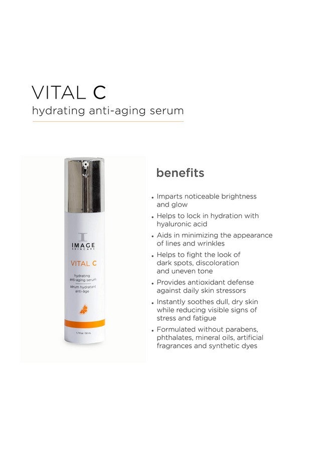 Mage Skincare Vital C Hydrating Serum With Potent Vitamin C To Brighten Tone And Smooth Appearance Of Wrinkles 1.7 Fl Oz