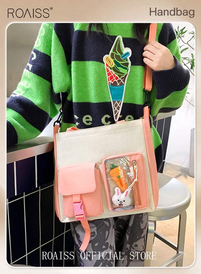 4-Piece Set of Cute Backpack Women's Bag Lightweight Elementary School Students Girls Large Capacity Children's School Bag