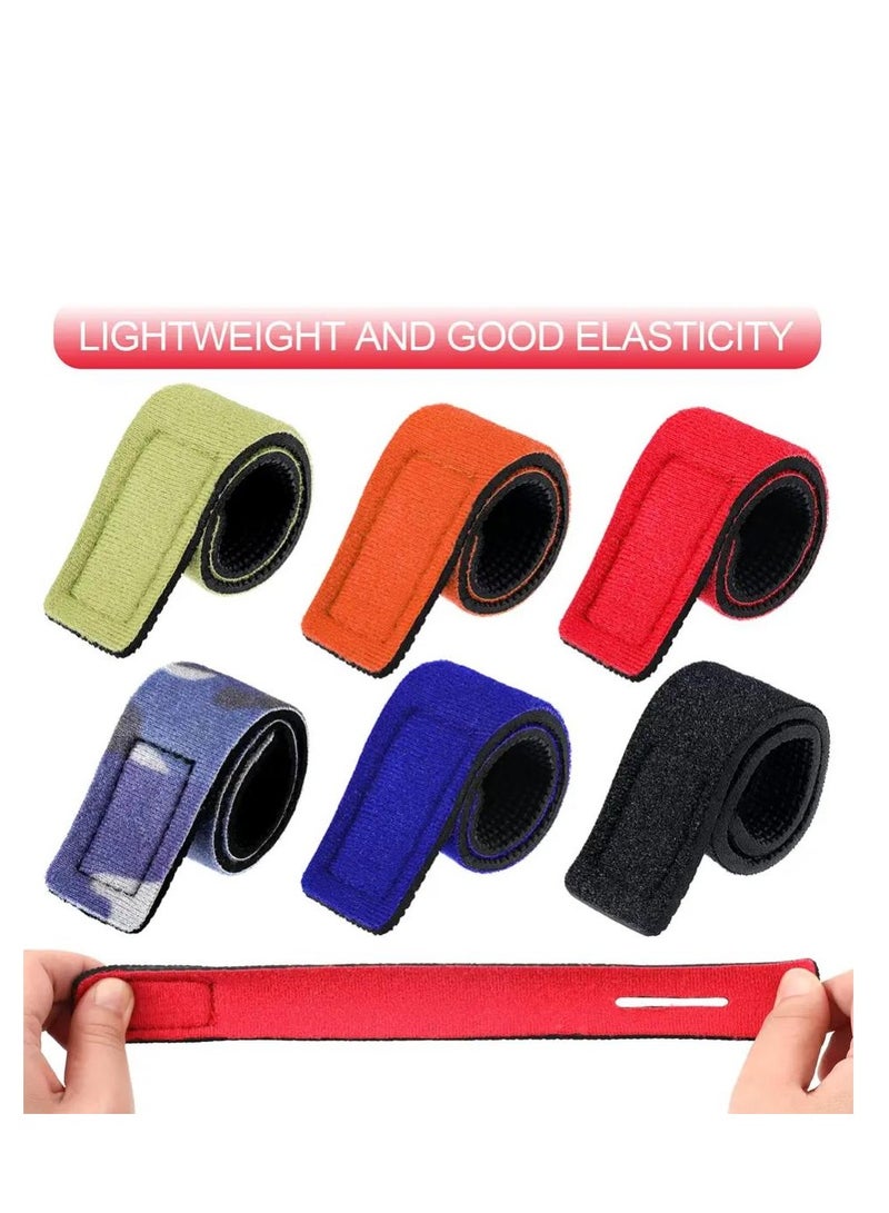 12 pcs Fishing Rods Belts, Pole Strap Stretchy Rod Holder Elastic Tackle Tie Casting for and Fly Rod, Ties Straps, 6 Color