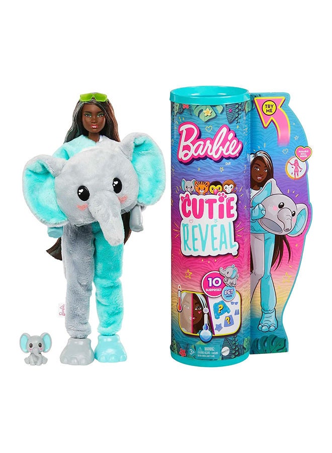 Barbie®️ Cutie Reveal Barbie Jungle Friends Series - Elephant