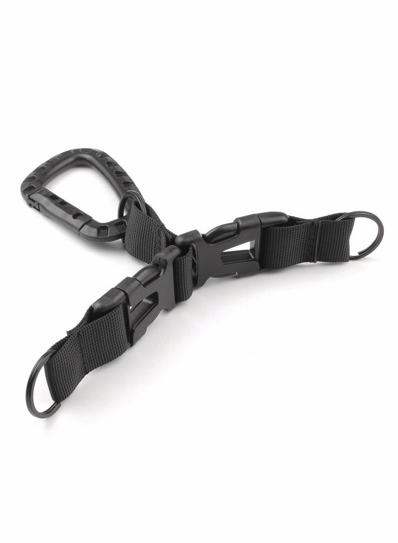 Multifunction Nylon Military Hanging Buckle Tactical Key Hook Webbing Belt Carabiner Clip Handing Belt Clip Backpack Buckle Waist Bag Holder Accessories 4PCS