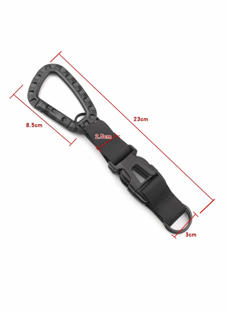 Multifunction Nylon Military Hanging Buckle Tactical Key Hook Webbing Belt Carabiner Clip Handing Belt Clip Backpack Buckle Waist Bag Holder Accessories 4PCS