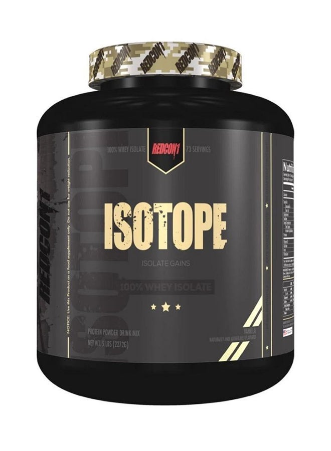 Isotope Whey Isolate, Vanilla 5 lbs, 73 Servings