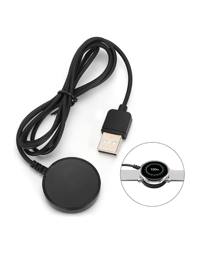 Charger Compatible with Samsung Galaxy Watch 4/4 Classic Watch3 Active 1 2 SM-R500 SM-R830 SM-R820 SM-R840 SM-R850 - USB Charging Cable 3.3ft 100cm - Smartwatch Accessories