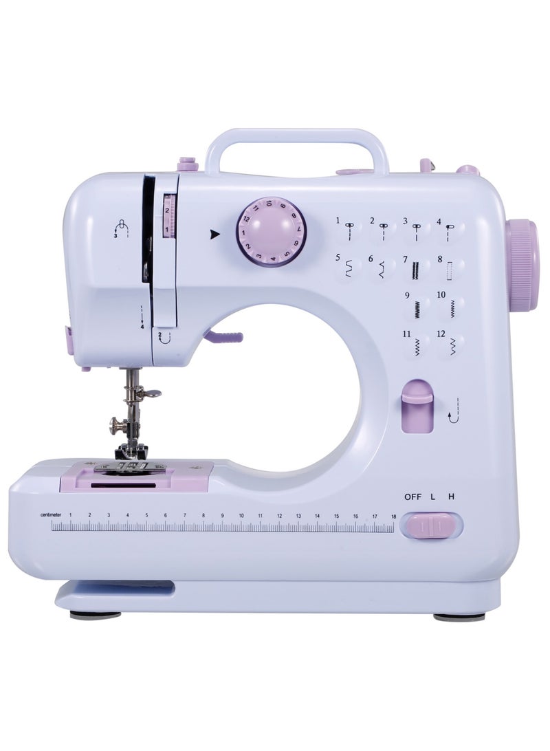 Portable Sewing Machine Mini Electric Household Crafting Mending Overlock 12 Stitches With Presser Foot Pedal Beginners оверлок