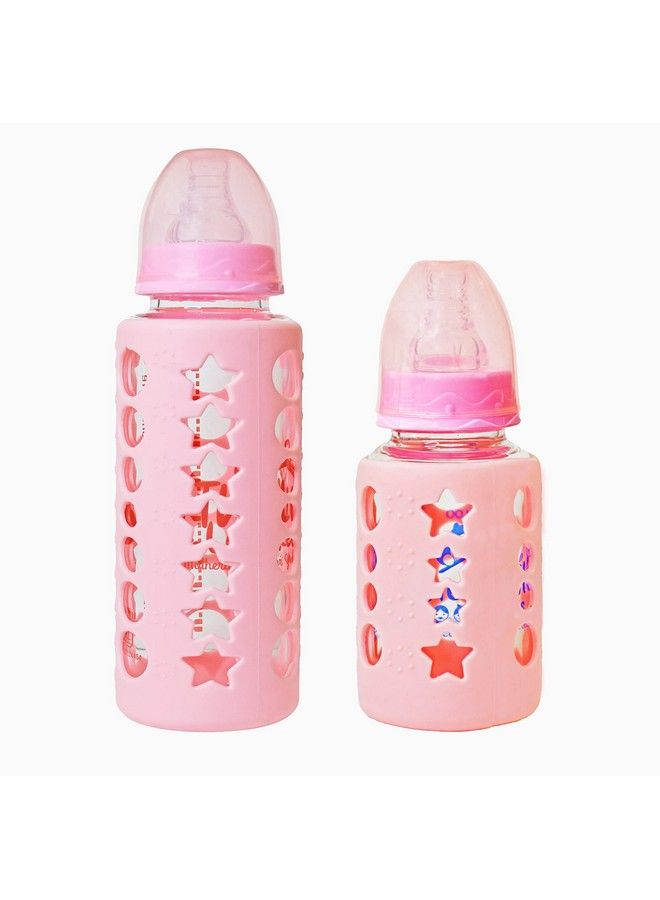 High Borosilicate Glass Feeding Bottle For Baby Feeder For Newborn ;Super Soft Flow Control & Anti Colic Nipple For Infants Toddlers