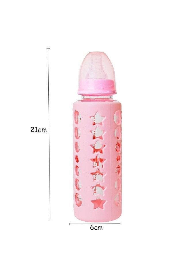 High Borosilicate Glass Feeding Bottle For Baby;Feeder For Newborn ;Super Soft Flow Control & Anti Colic Nipple For Infants;Toddlers