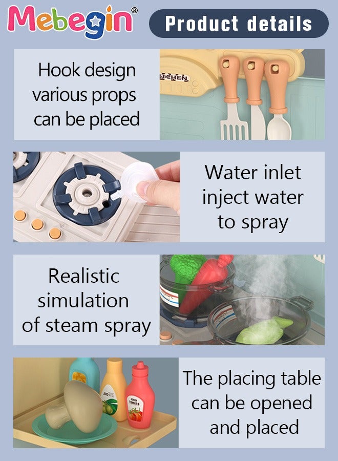 22 Pcs Oven Playset, Kids Kitchen Toys Set, Realistic Pretend Play Appliance with Cooking Sounds and Color-changing Food Models, Expandable Microwave Toy, Ideal Gift for Kids, 25*14*17.5cm