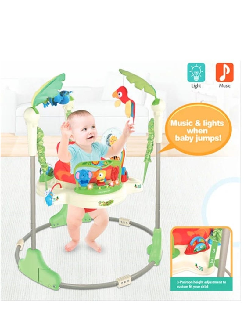 Pikkaboo Musical Frog Baby Jumperoo