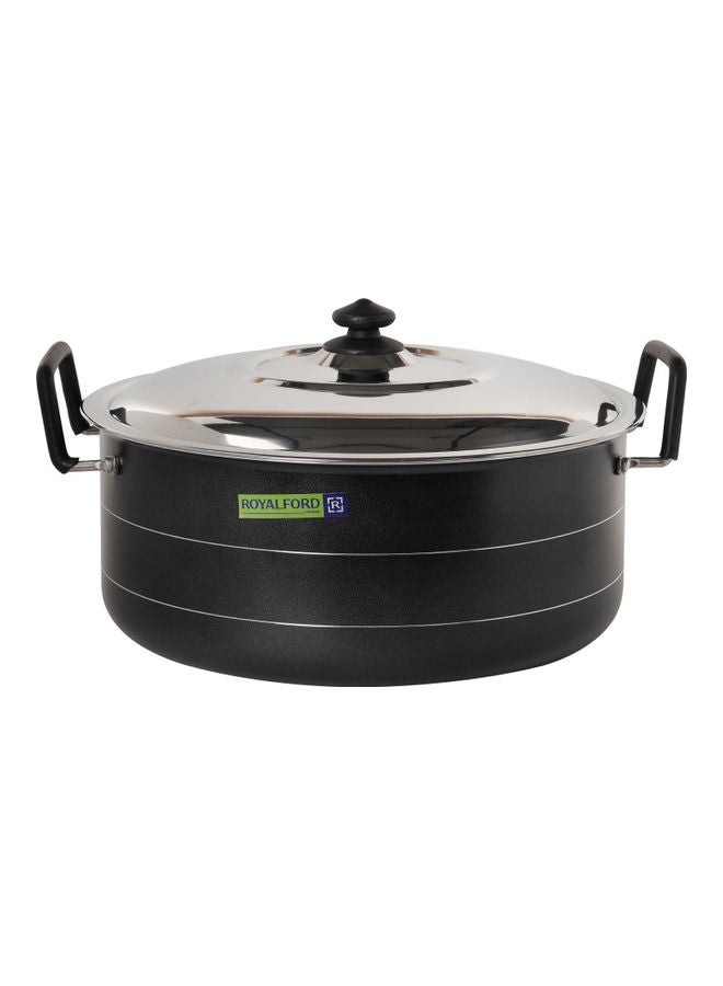 Nonstick Biriyani Pot With Stainless Steel Lid Black/Silver 41.0cm