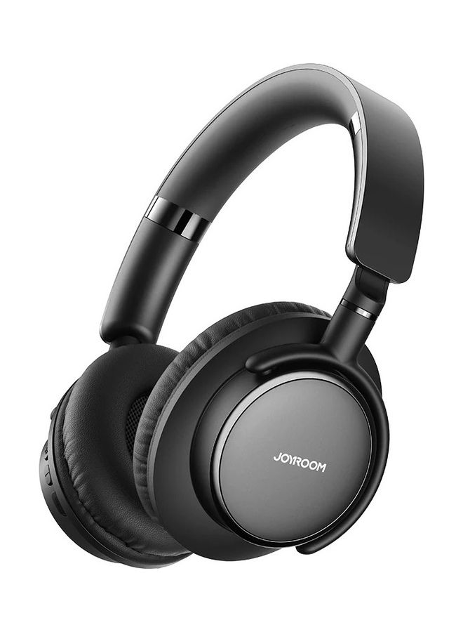 Wireless On-Ear Headphones with Pure Bass Sound, Noise Cancelling Microphone, 10H Long Battery Life, Speed Charge via Fast USB Type-C, Multi-Point Connection, Voice Assistant, Light & Comfortable, Wired/Wireless Modes, CE Certified - 1 Year UAE Warranty Black