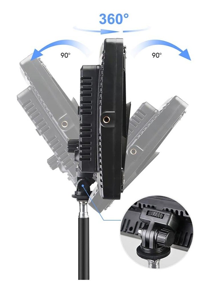 800 LED light video light kit rechargeable and plug-powered camera video light 3200K 5600K camera video light rechargeable and plug-powered video conference live light with Double Battery