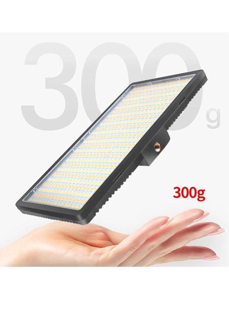 800 LED light video light kit rechargeable and plug-powered camera video light 3200K 5600K camera video light rechargeable and plug-powered video conference live light with Double Battery