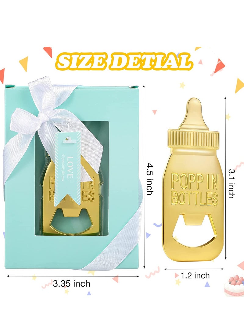 Baby Bottle Opener Favors Baby Shower Party Favors Baby Boy Shower Gifts Decorations Souvenirs Feeder Shaped Baby Shower Souvenirs for Baby Shower Wedding Party Favor Decoration Supplies (12 PCS)