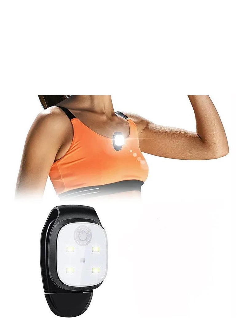 Running Lights, 2-Pack Runners Reflective Safety Lights Gear, USB Rechargeable LED Clip-On with and Joggers for Camping Hiking Outdoor Adventures