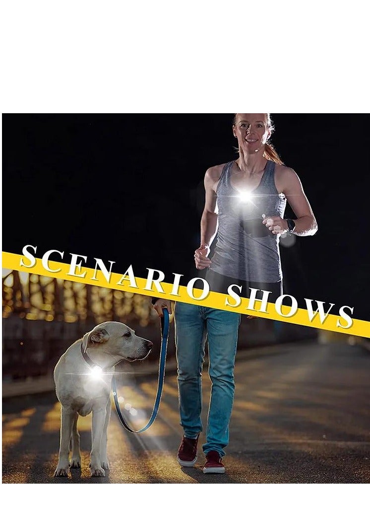 Running Lights, 2-Pack Runners Reflective Safety Lights Gear, USB Rechargeable LED Clip-On with and Joggers for Camping Hiking Outdoor Adventures