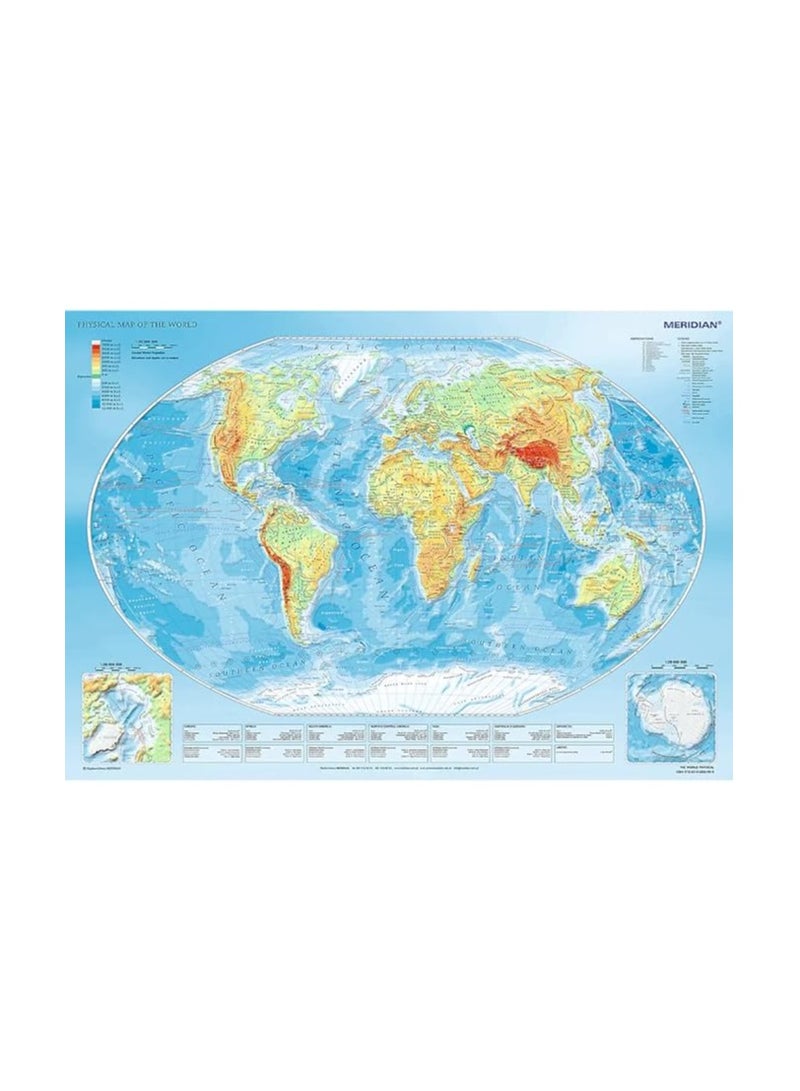 Trefle Puzzle 1000 Piece- Physical Map of the World