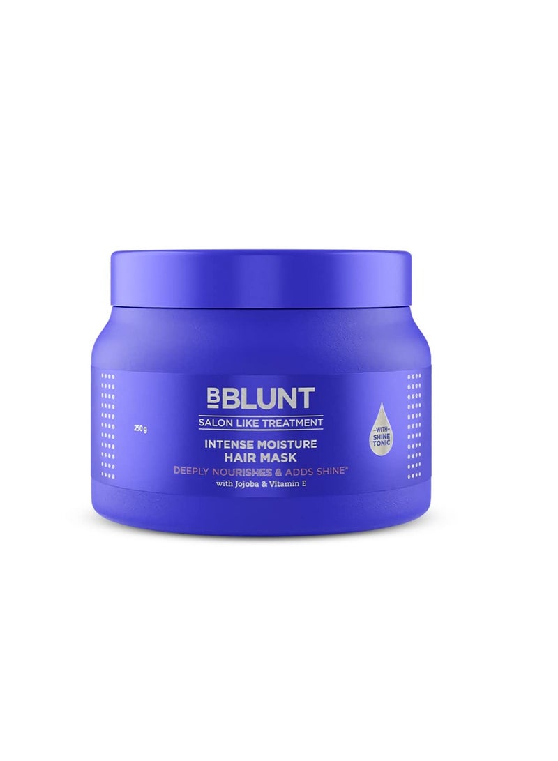 BBLUNT Intense Moisture Hair Mask with Jojoba Oil Vitamin E for Nourished Shiny Hair 250G