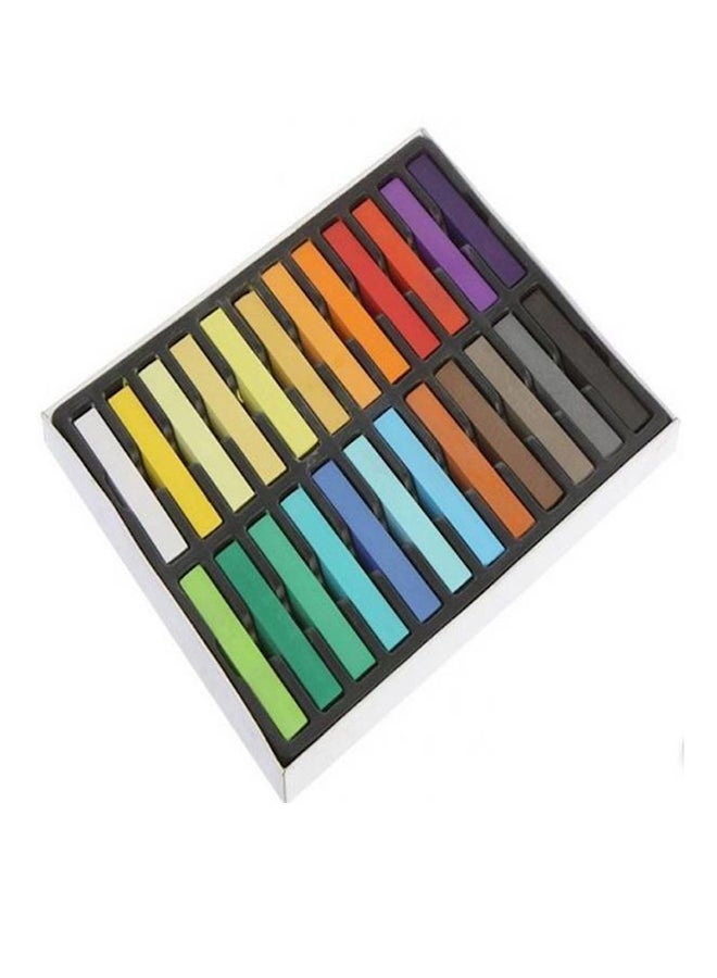 24-Piece Hair colour Chalk Set Multicolour