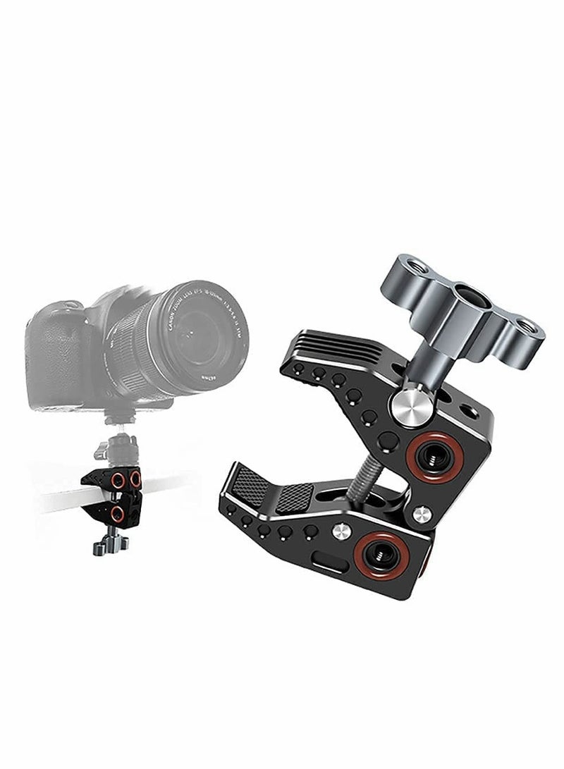 Camera Mounts and Clamps Side Arms with 3/8 and 1/4 Screw Holes Tripods for Video Shooting Action Camera Phone Clips Selfie Live Streaming