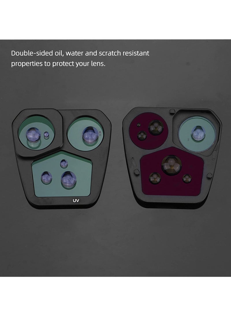 SYOSI ND Filter Set Compatible with DJI Mavic 3 Pro, 4 Pcs Polarizing Neutral Density Filters ND8, ND16, ND32, ND64 Variable ND Filter with Ultra Slim Frame Multi Coated HD Optical Glass