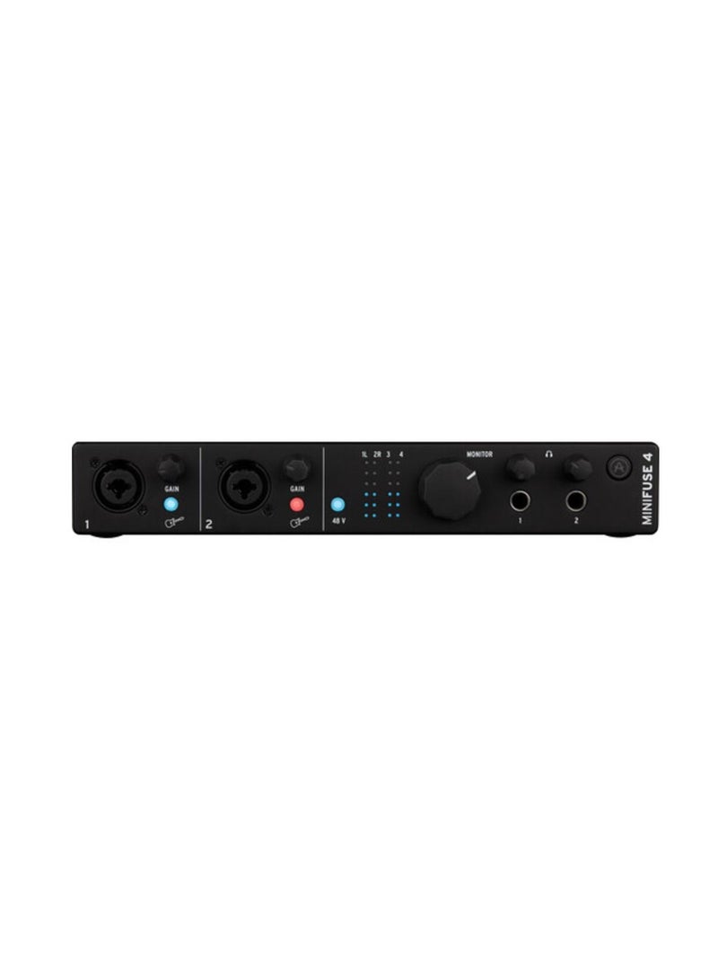 Arturia MiniFuse 4 Portable USB Type-C Audio/MIDI Interface (Black)