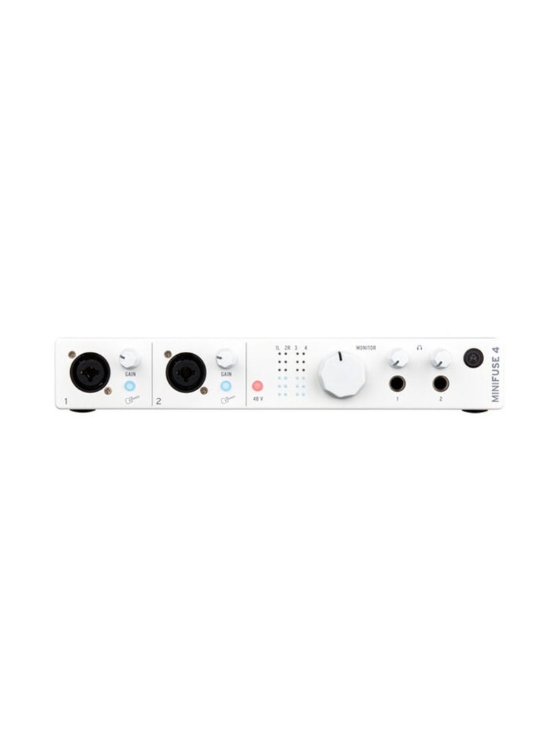 Arturia MiniFuse 4 Portable USB Type-C Audio/MIDI Interface (White)