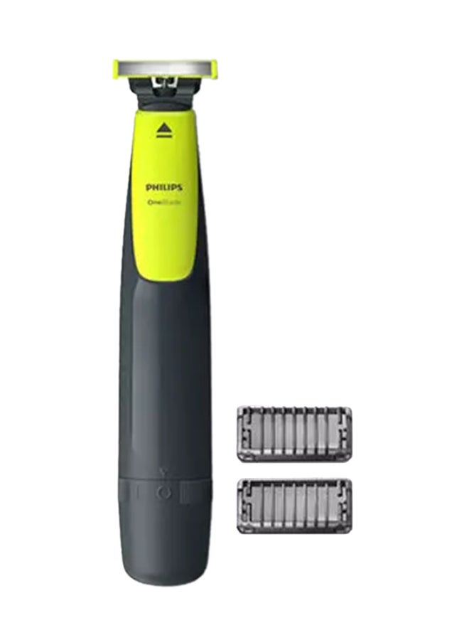 International Version Qp2510-10 Oneblade Electric Trimmer And Shaver With 2 Combs Lime Green