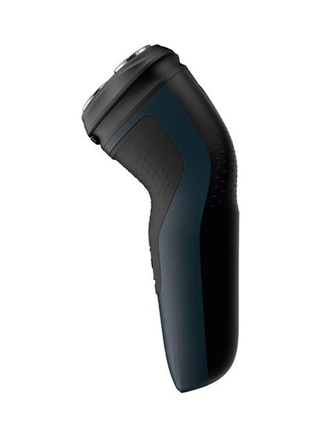 International Version Shaver 1100 Wet Or Dry Electric Shaver Comfortcut Blades 3-Directional Flex Heads Blue/Black