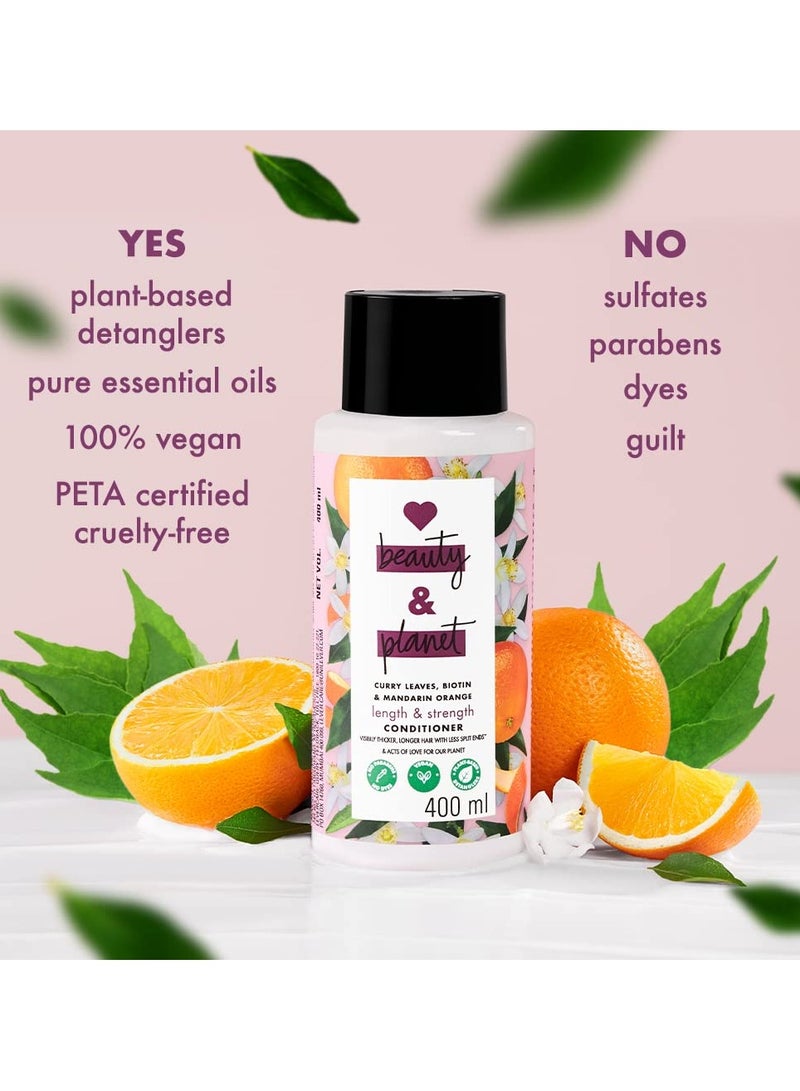 Love Beauty And Planet Curry Leaves Biotin Mandarin Conditioner for Split end free long hair Paraben free 400ML