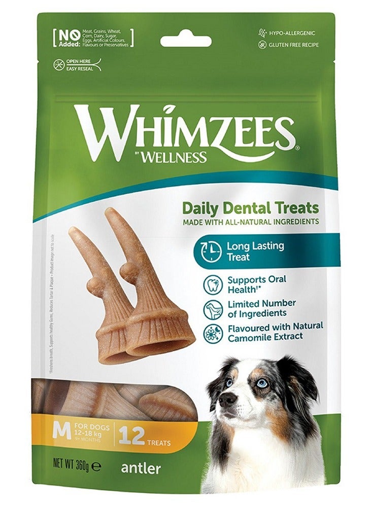 WHIMZEES Dental Chews for Dogs Medium (12pc)