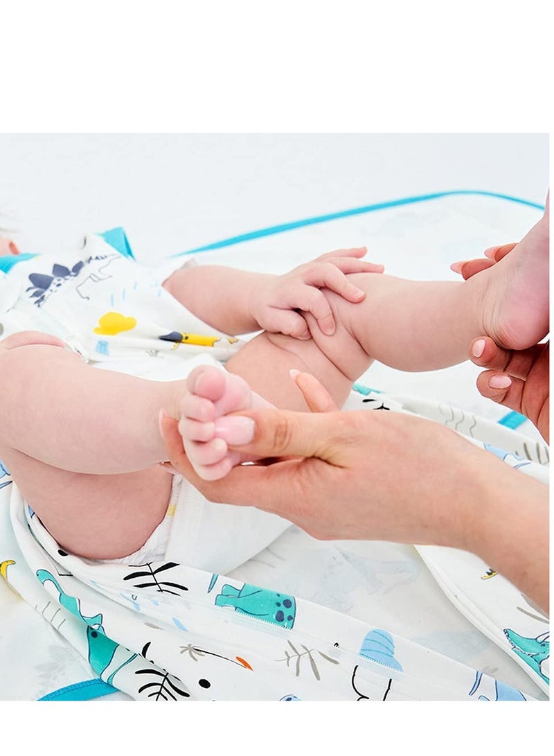 SYOSI Baby Swaddle Wearable Blanket 3-Way Adjustable Transtion Sleep Sack 100% Cotton Swaddle Wrap with Beanie Cap Infant Cotton Swaddle for Newborn Infant Boy Girl 0-6 Months