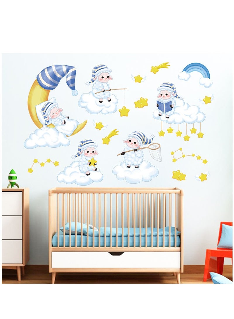 Cartoon Sleeping Children Wall Sticker Perfect For Kids' Bedrooms And Nurseries