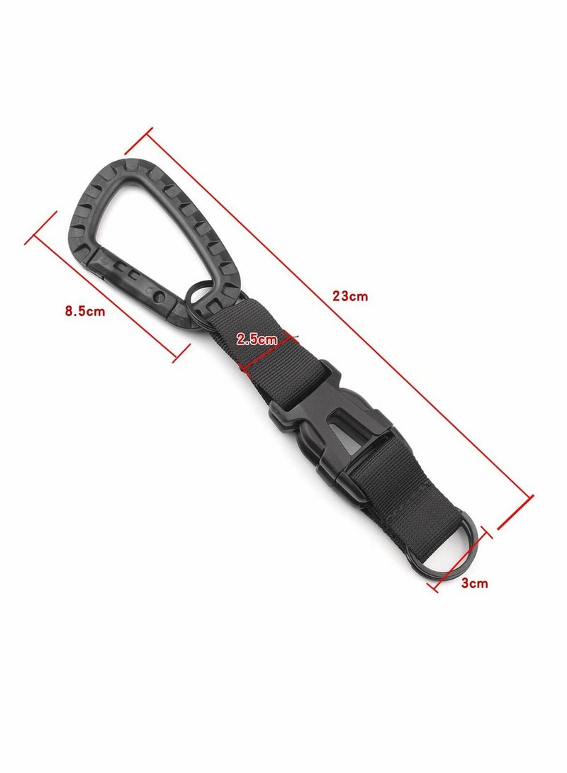 Multifunction Nylon Military Hanging Buckle Tactical Key Hook Webbing Belt Carabiner Clip Handing Backpack Waist Bag Holder Accessories 4PCS
